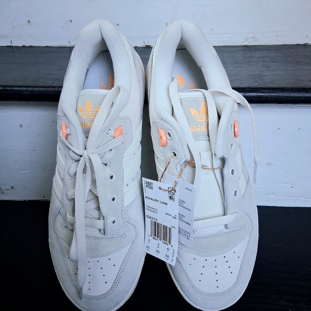 Adidas White and Orange Sneakers